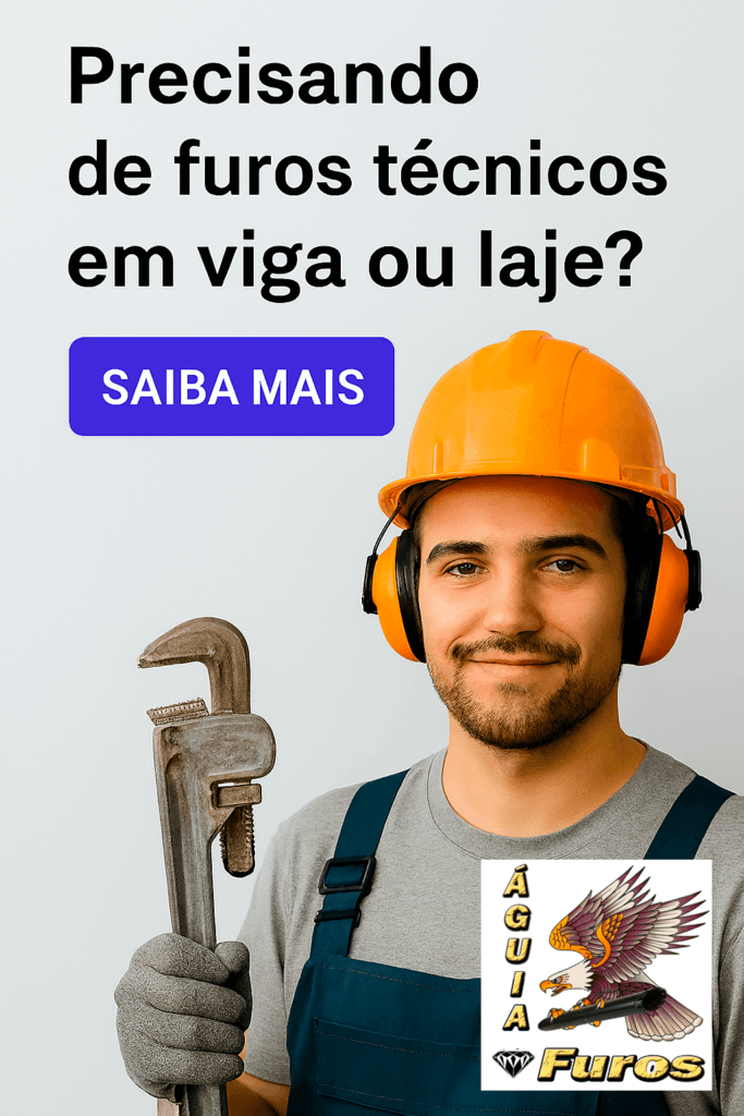 Águia Furos em concreto. Furos em laje, furos em viga