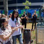 São Caetano inaugura escultura “Duas Vidas” em homenagem às jovens Isabela Régis e Isabelli Costa